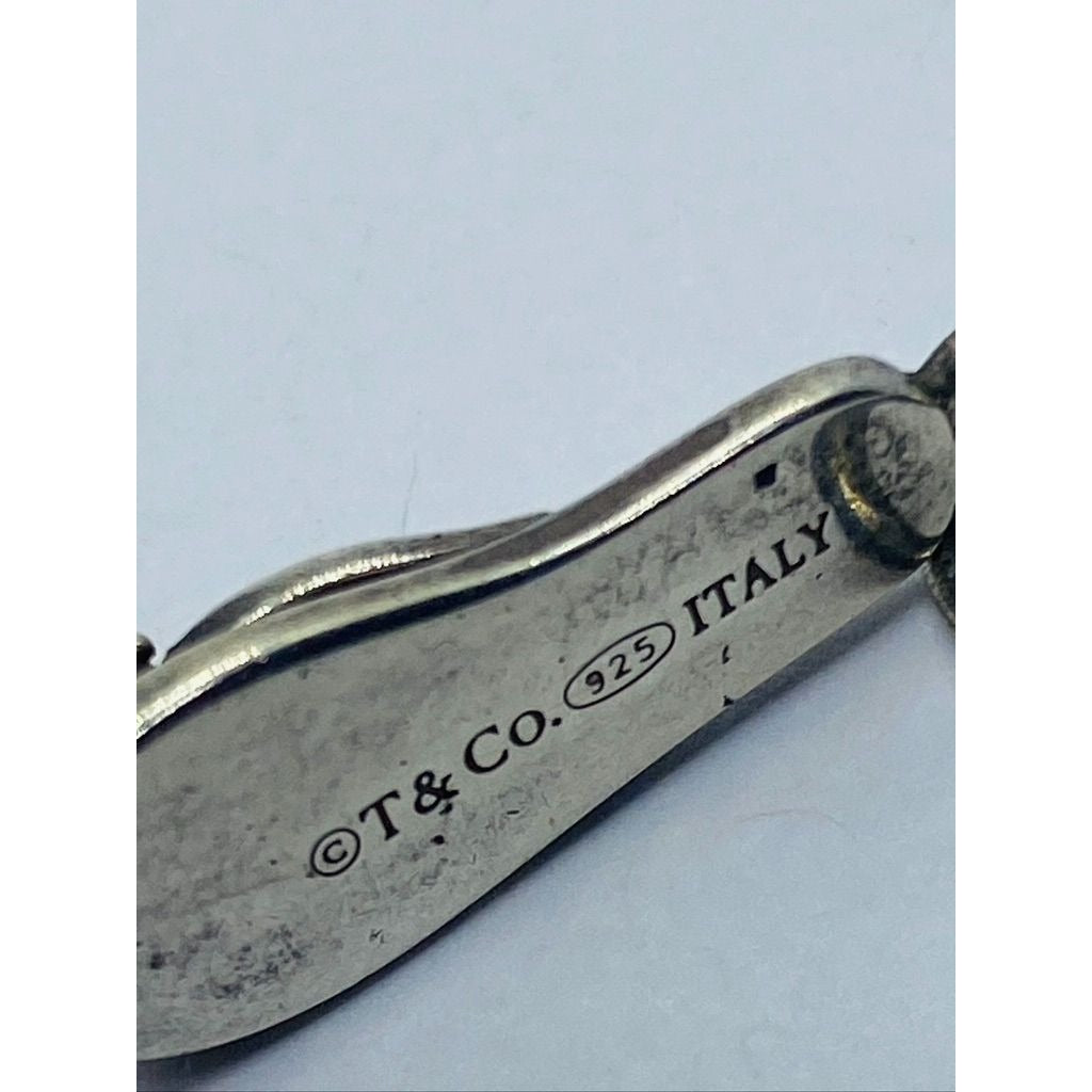 Tiffany & Co. Flip Flop Red Enamel Pendant Charm Sandal Sterling Silver Pouch