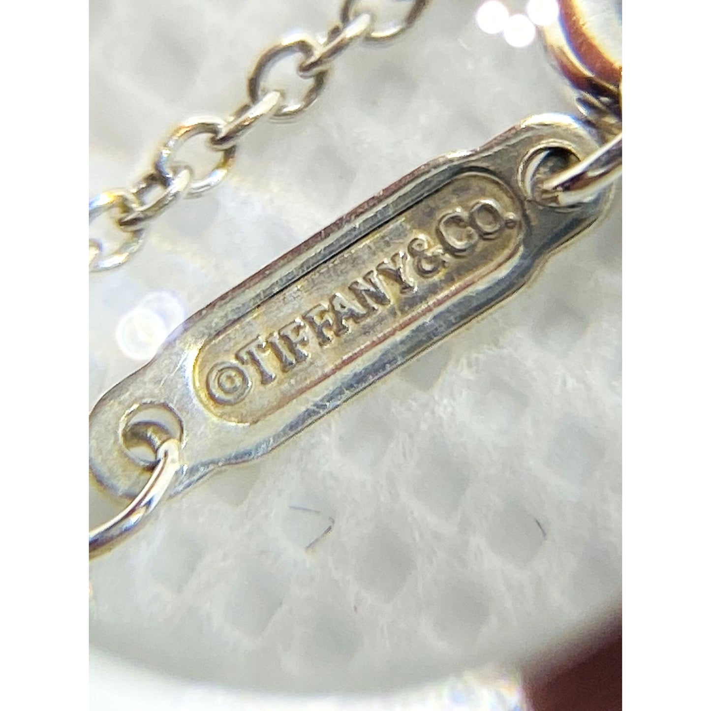 Tiffany & Co Sterling Silver 925 Mini Double Heart Necklace 18"