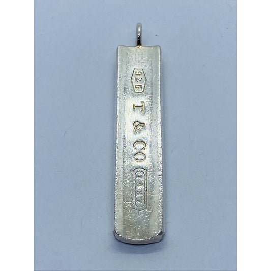Tiffany & Co Sterling Silver 1837 Bar Pendant 42 x 8 MM