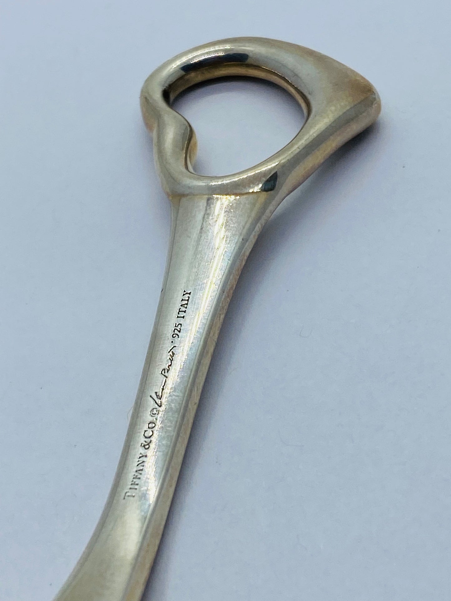 Tiffany & Co. Italy 925 Sterling 4"  Fork Elsa Perreti Open Heart With Box Pouch