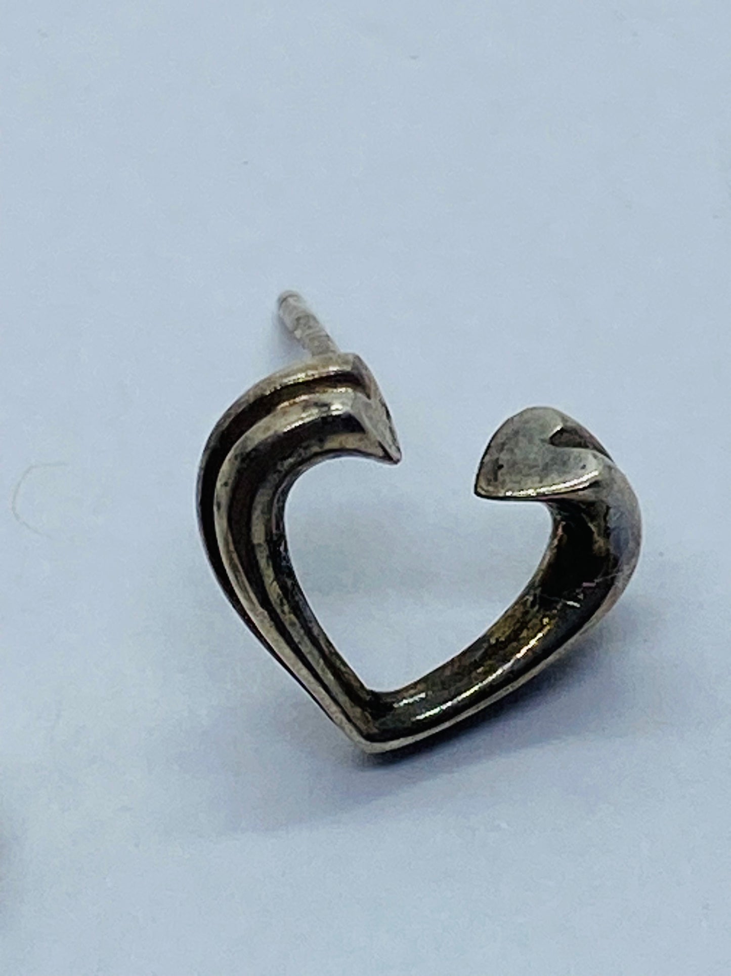 Tiffany & Co Sterling Silver 925 Picasso Tenderness Heart Earrings with Pouch