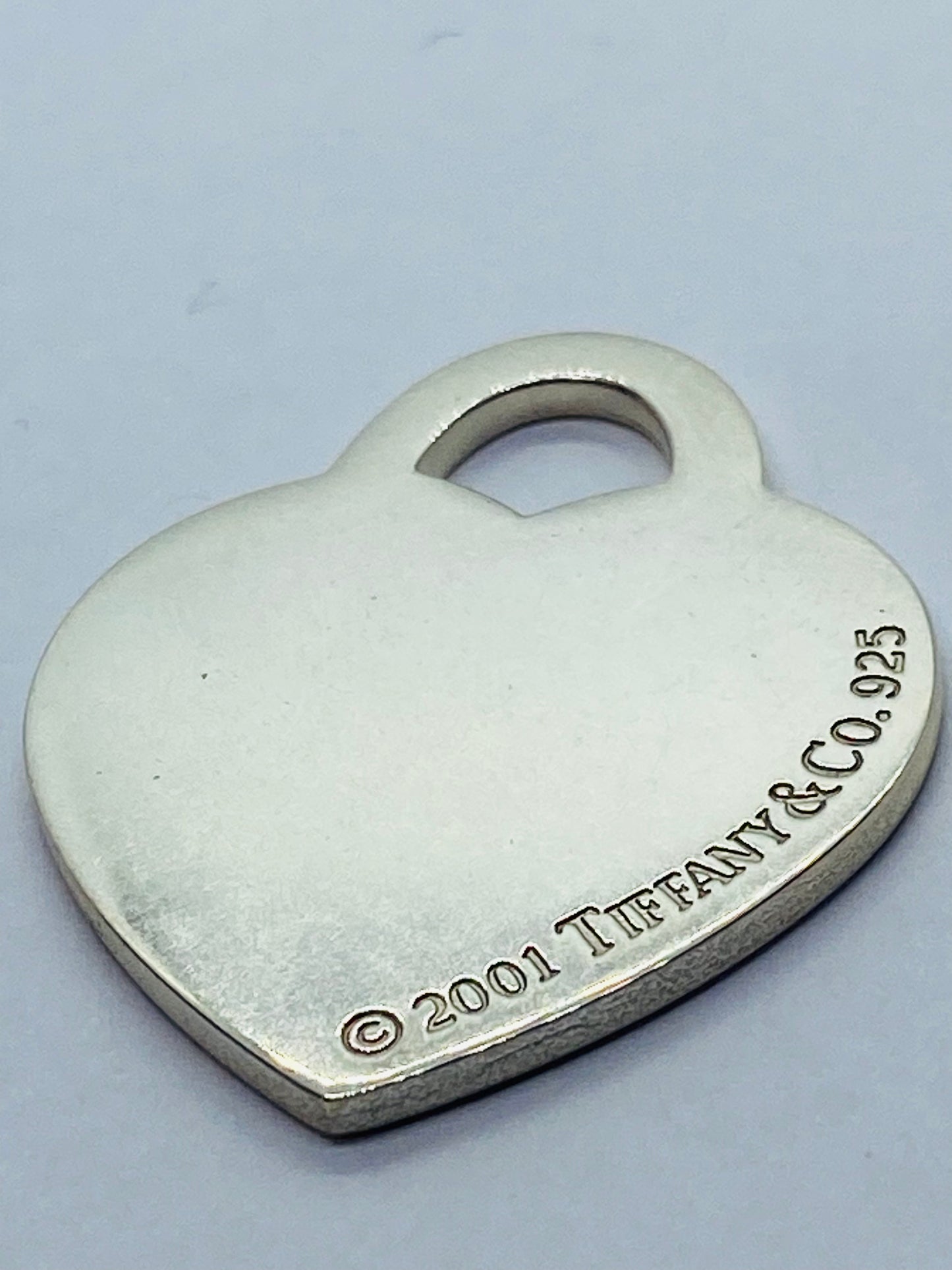 Tiffany & Co. Extra Large Heart Charm Jumbo Tag Pendant, Sterling Silver 31x26MM