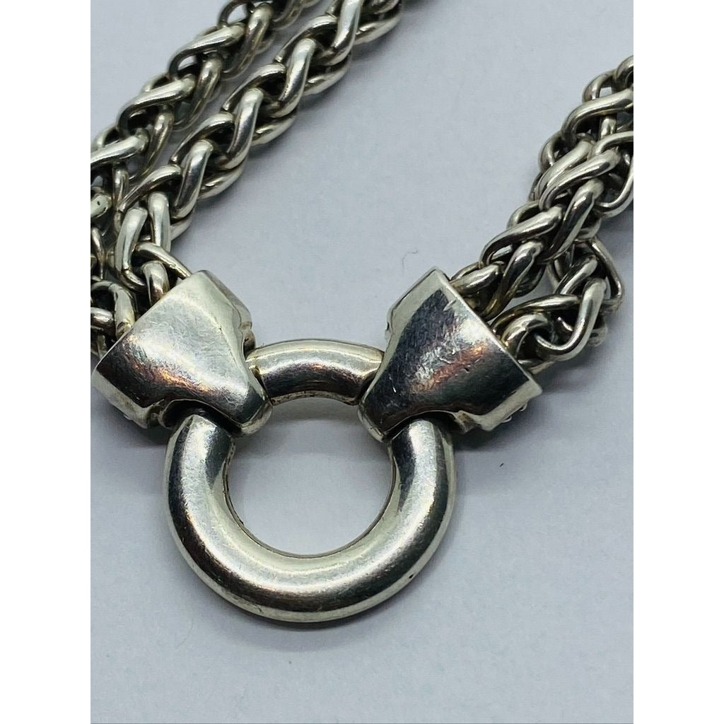 DAVID YURMAN Double Wheat Chain Necklace/ Diamonds