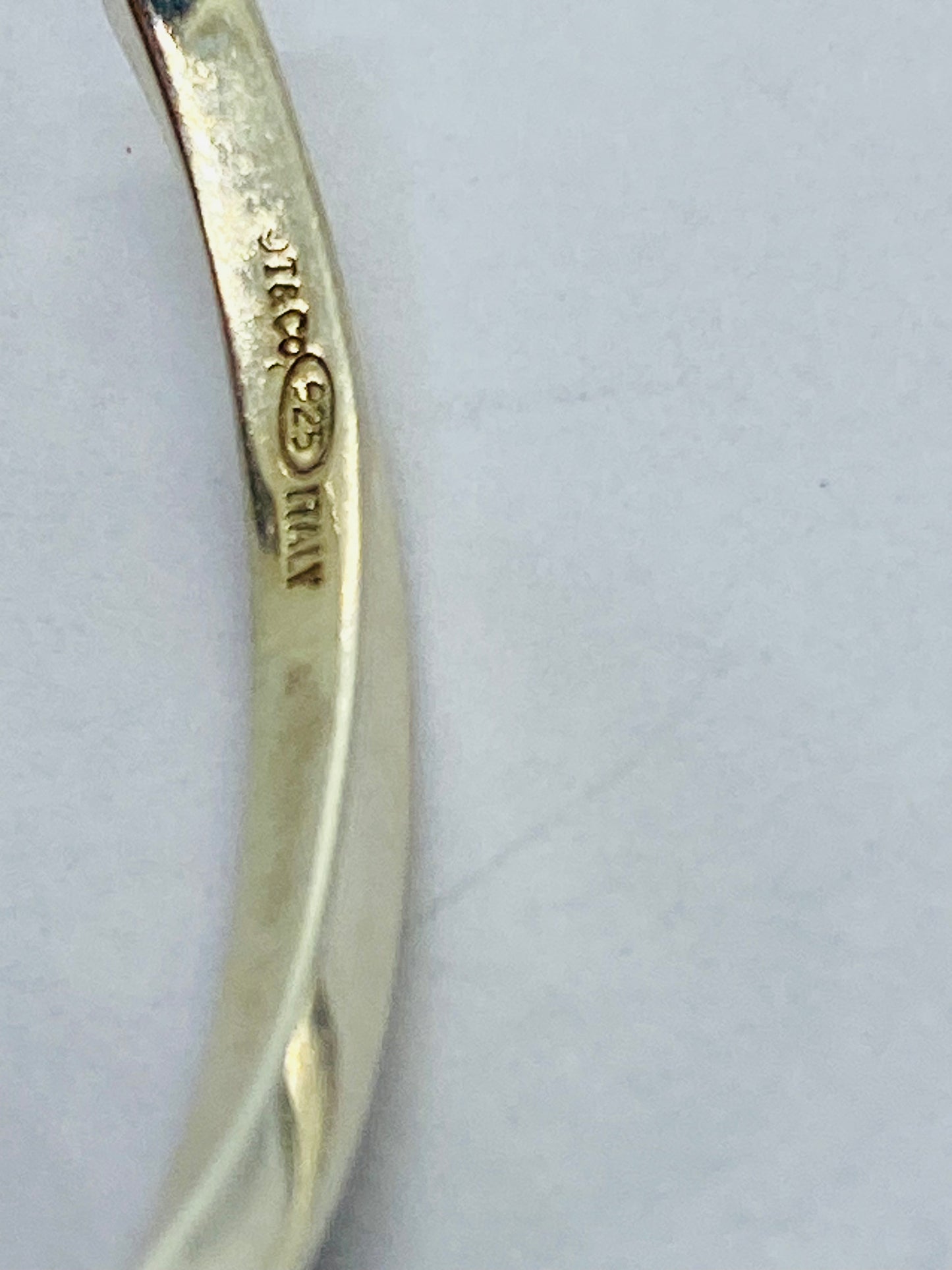 TIFFANY & CO Sterling Silver 3mm Twisted Hoop Post Earrings 1 7/8" NO BACKS