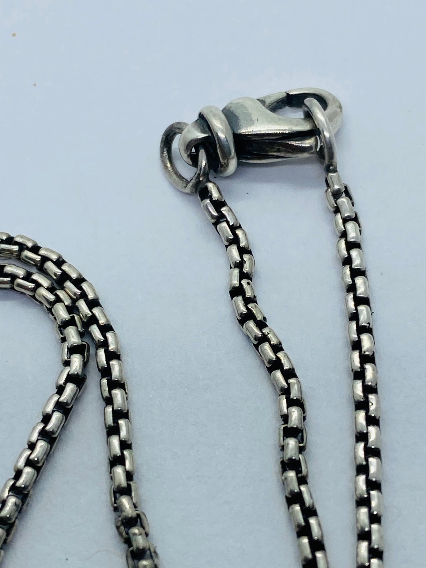 David Yurman Sterling Silver Amethyst Cookie Necklace 16.5”