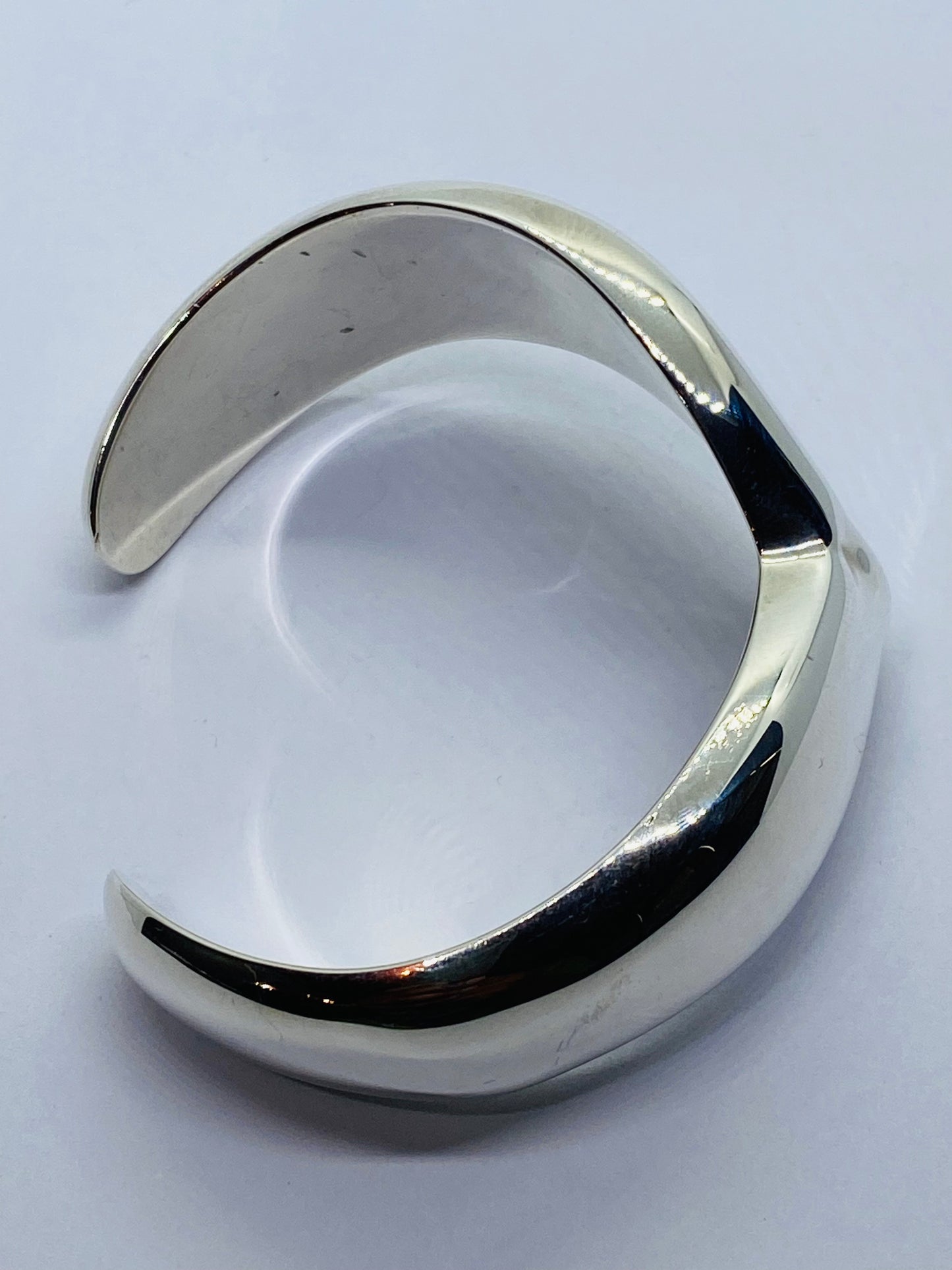 Tiffany & Co. Elsa Peretti Sterling Silver Wing Wave Cuff Bangle Bracelet