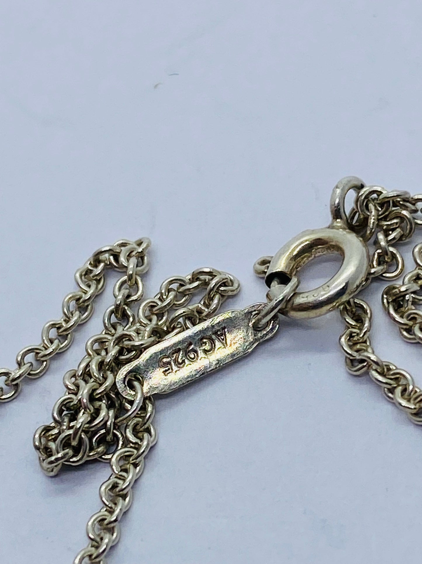 Tiffany & Co. Sterling Silver 925 Infinity Double Chain Link 6" Bracelet