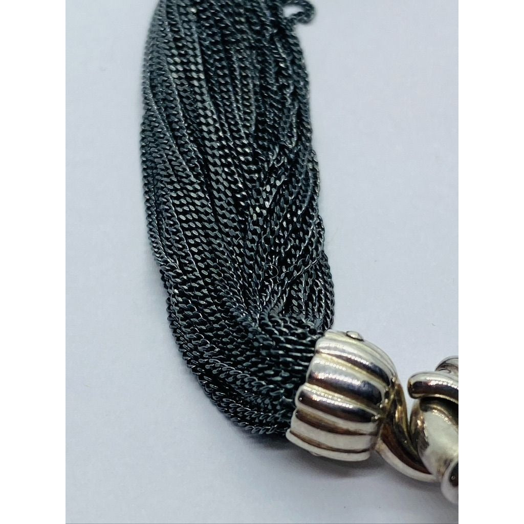 Tiffany & Co Braided Multi Strand 925 Sterling 8" Silver Bracelet