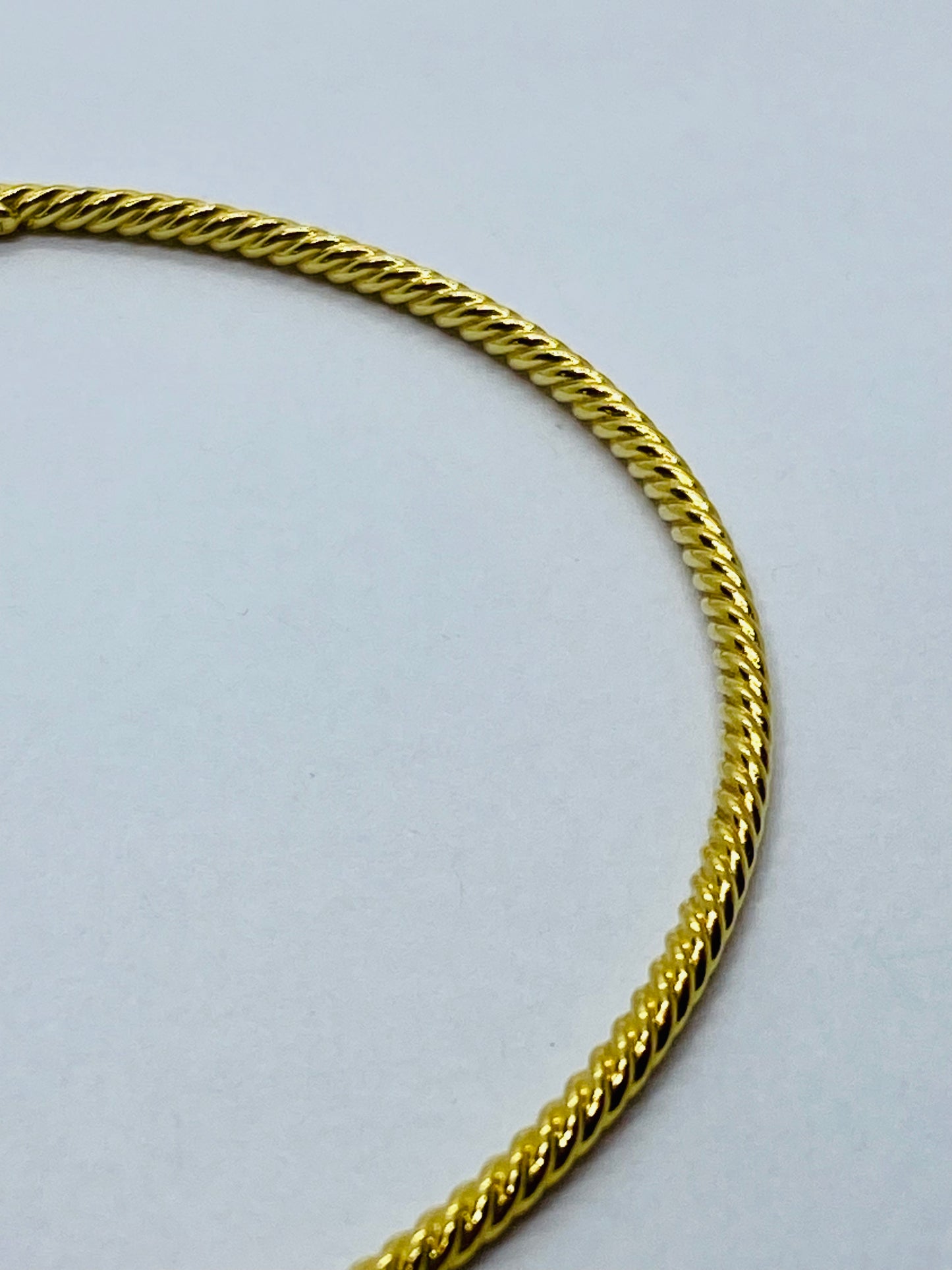 David Yurman 18K Yellow Gold Cable Classics 2mm Bangle Bracelet Free Shipping