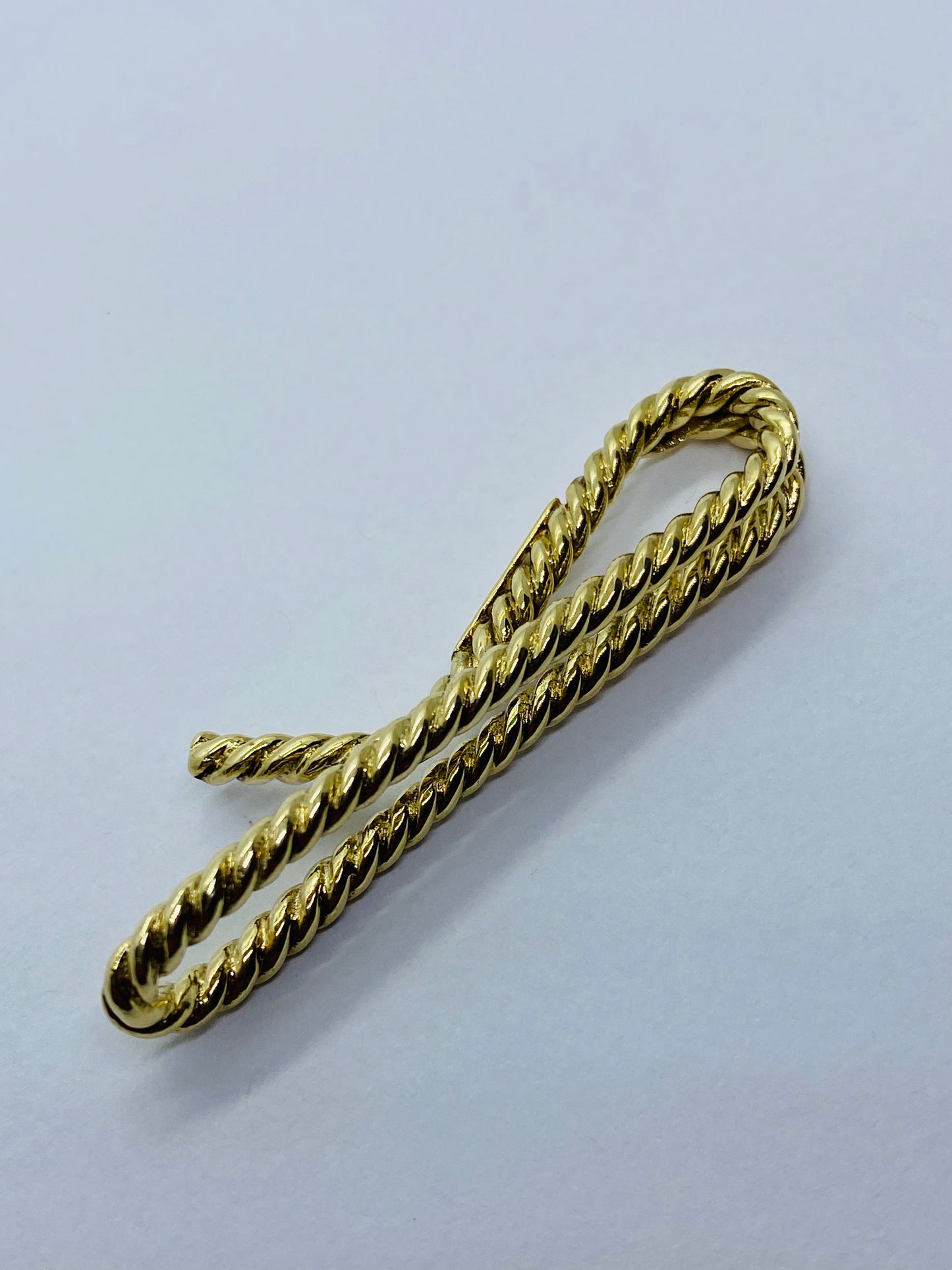 Tiffany & Co.RARE /VINTAGE 1950's 14k YG Tie Clip/Bar Money Clip Rope Twist