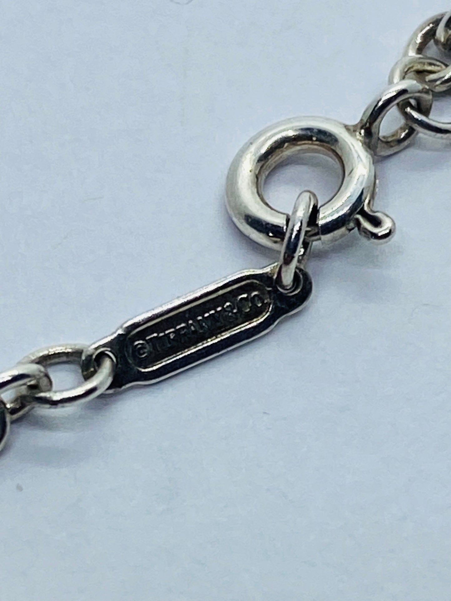 20” Tiffany & Co 3mm Large Link Rolo Chain Necklace in Sterling SilverPouch