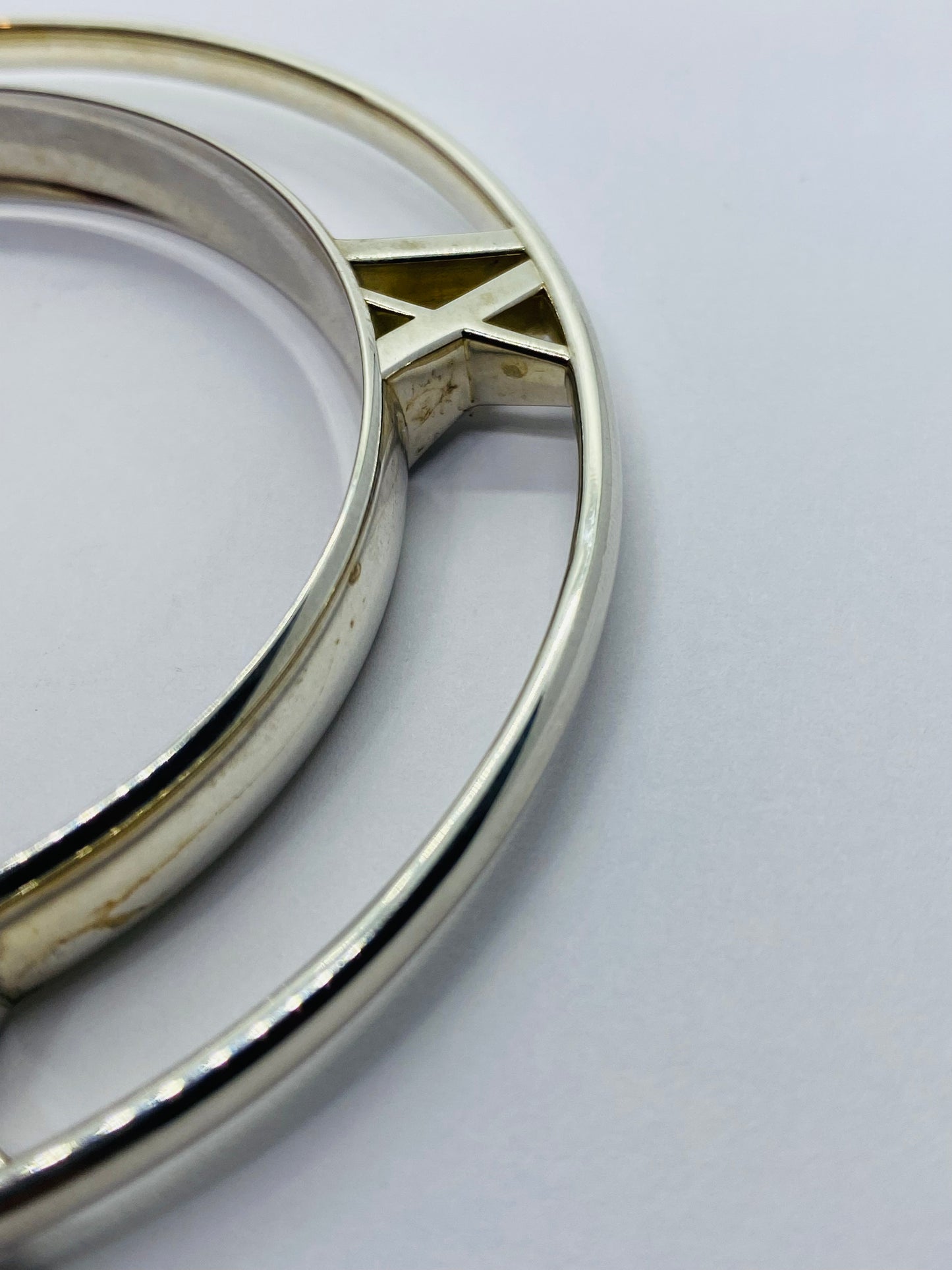 Tiffany & Co Sterling Silver 925 ATLAS Horizontal Bangle s.M Tapered Bracelet