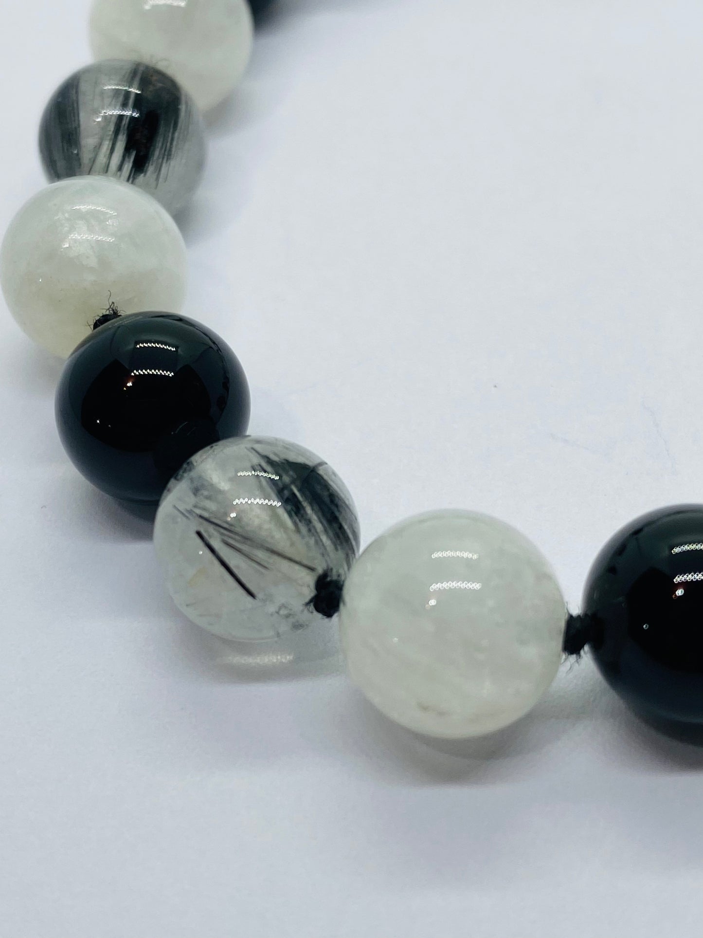 Tiffany & Co Paloma Picasso Sterling Silver Quartz Moonstone Onyx Bead Bracelet