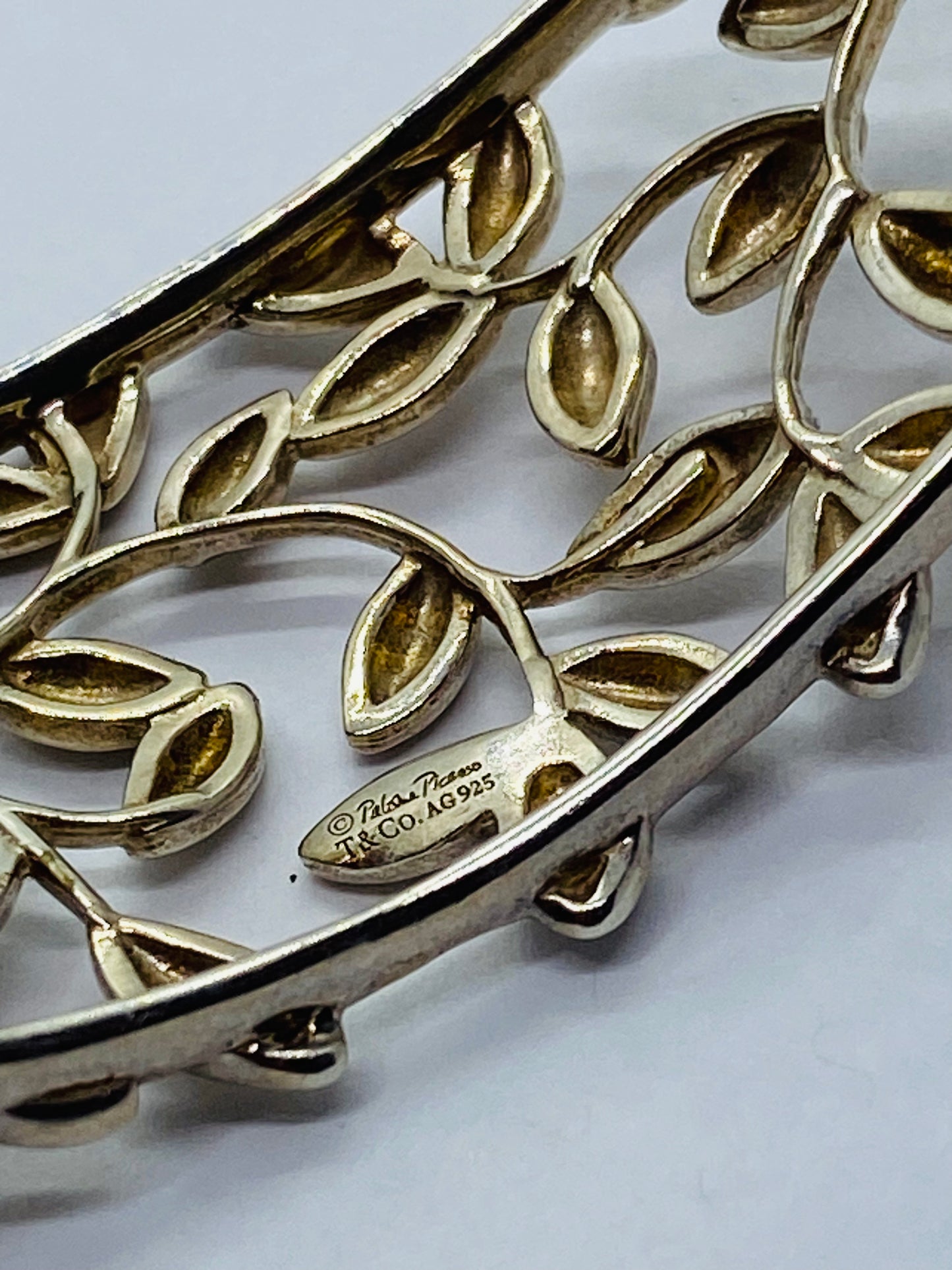Tiffany & Co. Paloma Picasso Olive Leaf Cuff - Sterling Silver Bracelet $950