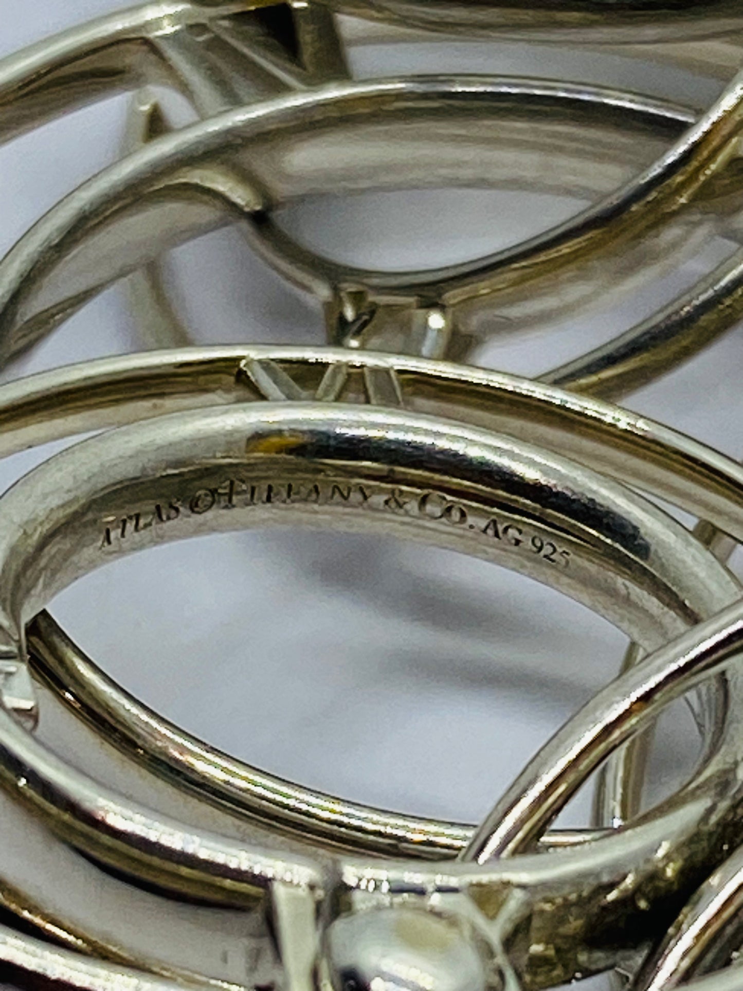 Tiffany Co. ATLAS Link Bracelet 7” Mint Condition 925 Sterling Silver
