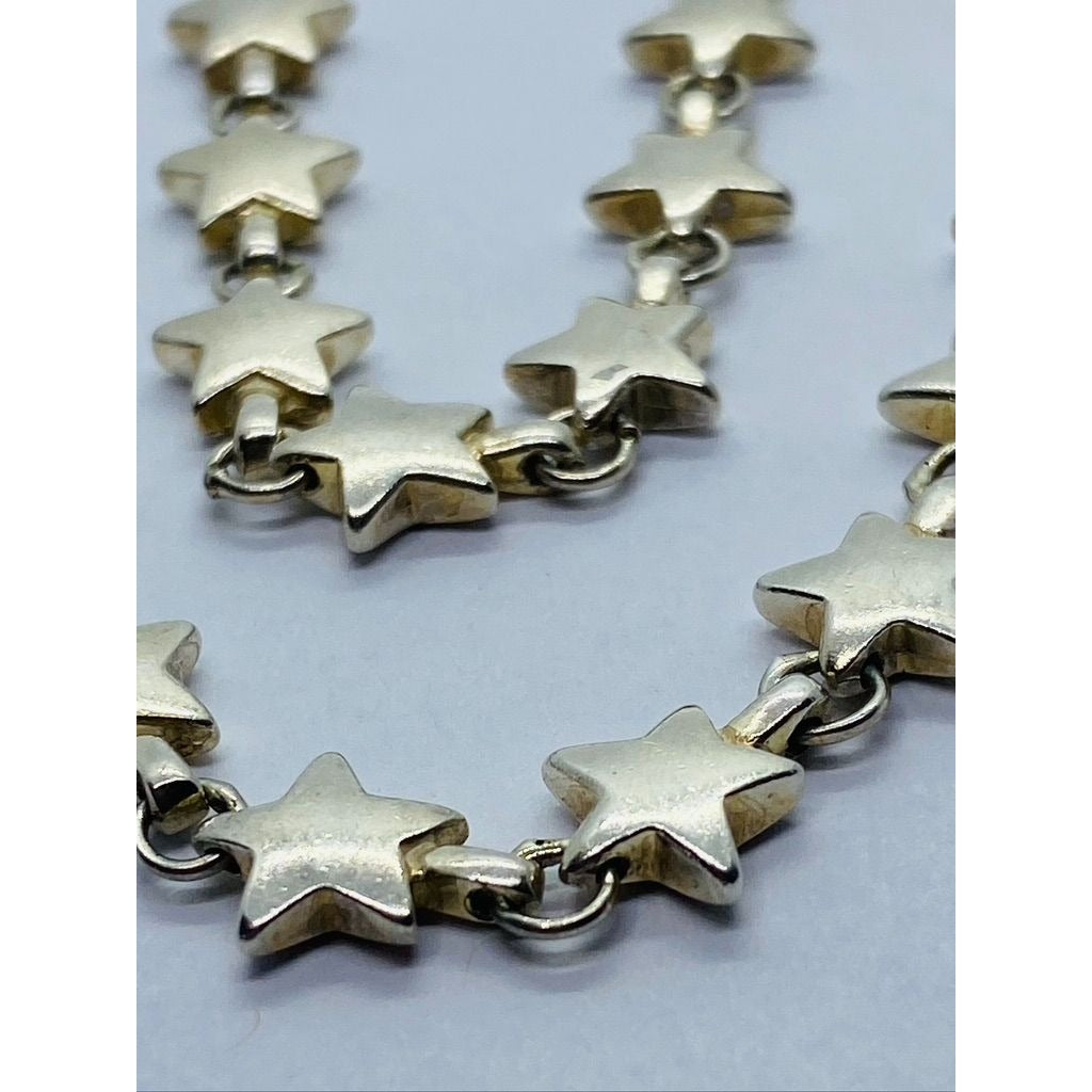 Tiffany & Co. Sterling Silver Chain of Stars Link Necklace 16" Long