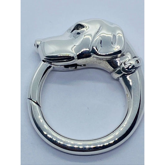 Tiffany & Co Key Ring Keychain Dog Rare Sterling Silver 925
