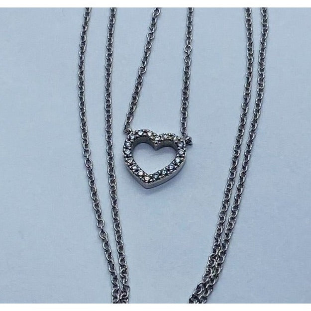 TIFFANY & CoTiffany Metro Heart Necklace 18K 750 Diamond 16"