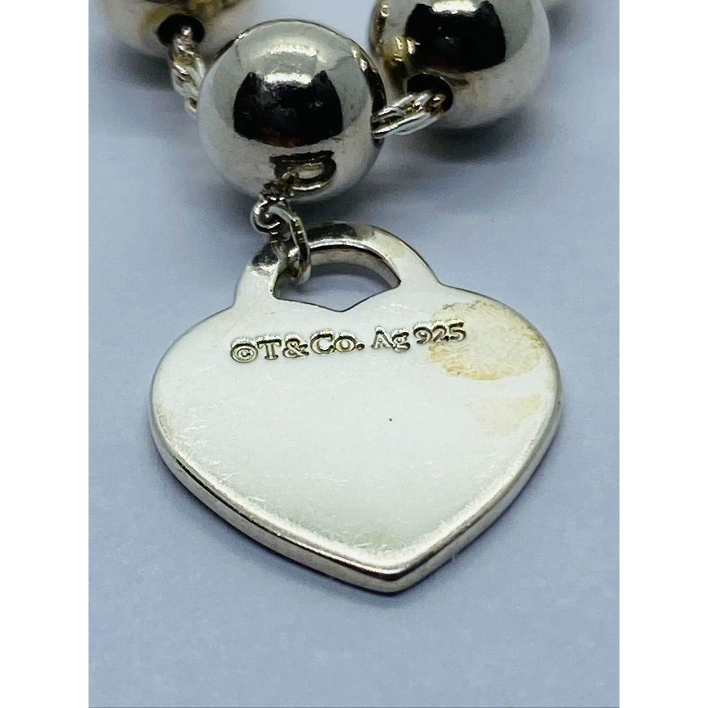 Tiffany & Co Bead 8mm Return To Tiffany Heart Bracelet 8.25"