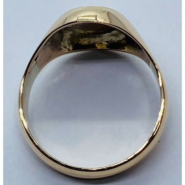 14K Rose Gold Signet Ring Size 10