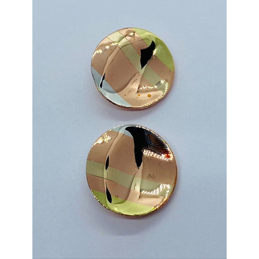Tiffany & Co Signed Vintage Rare Angela Cummings Mixed Metal Earrings Pouch Box