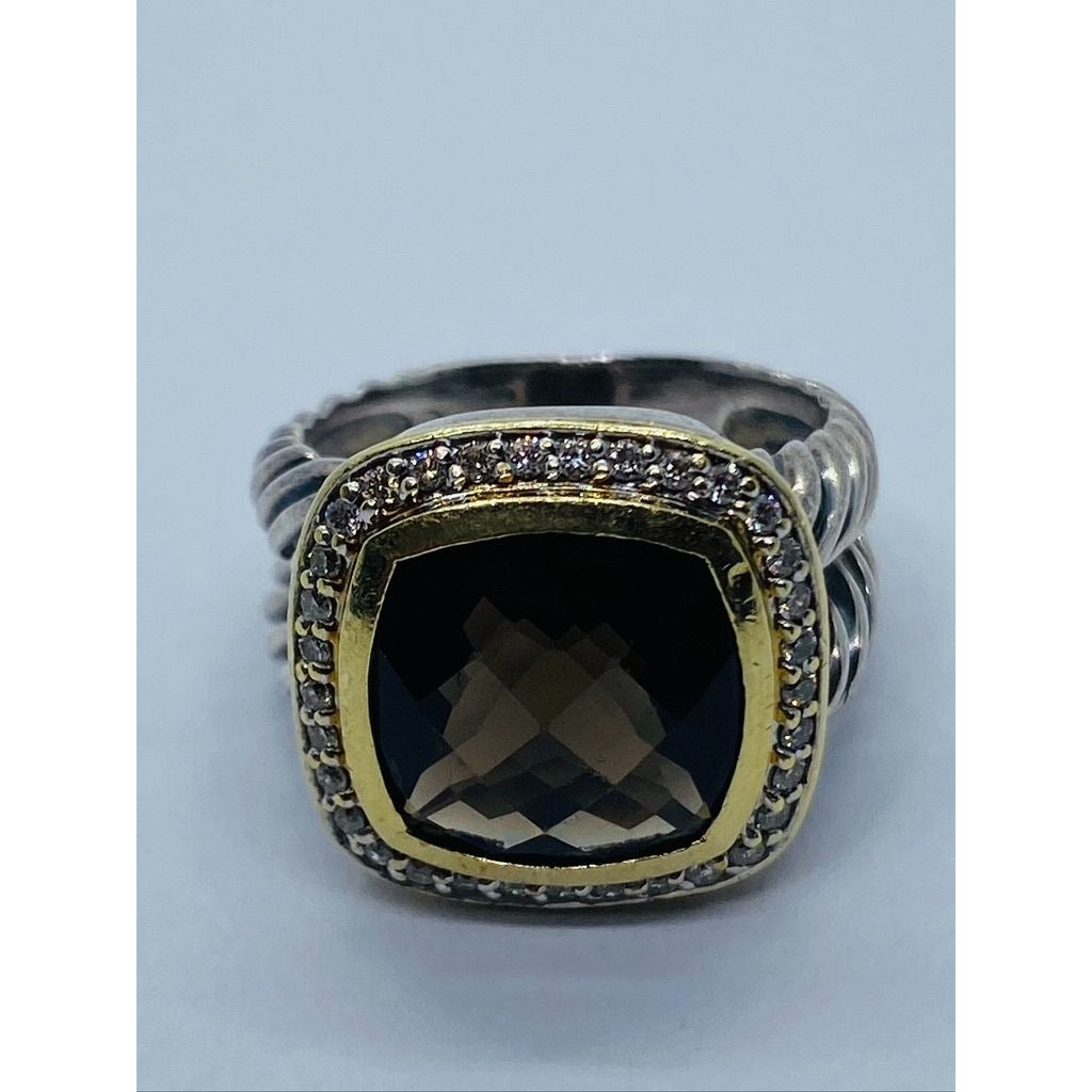 David Yurman Smokey Topaz Sterling 925 18K 750 Albion