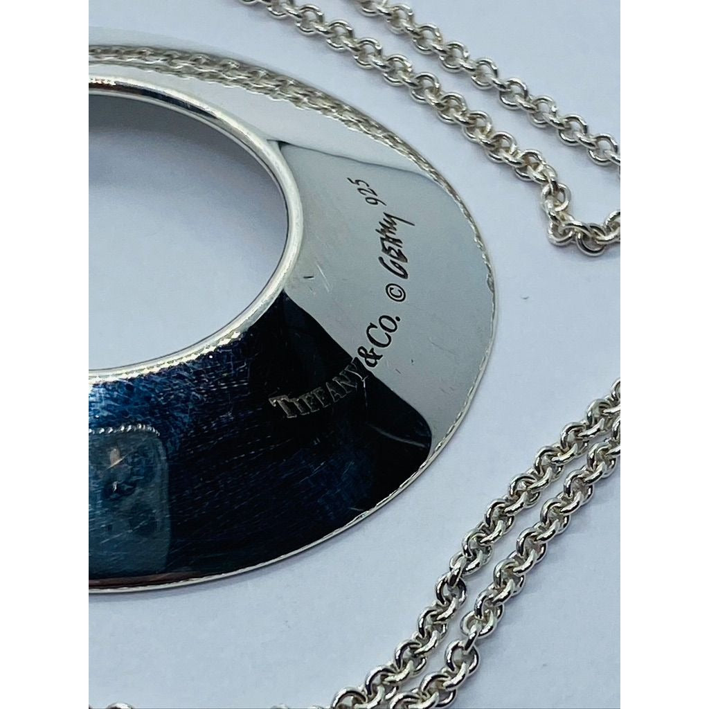 Tiffany & Co Frank Ghery Morph Necklace 1.5" by 1.25" 16"