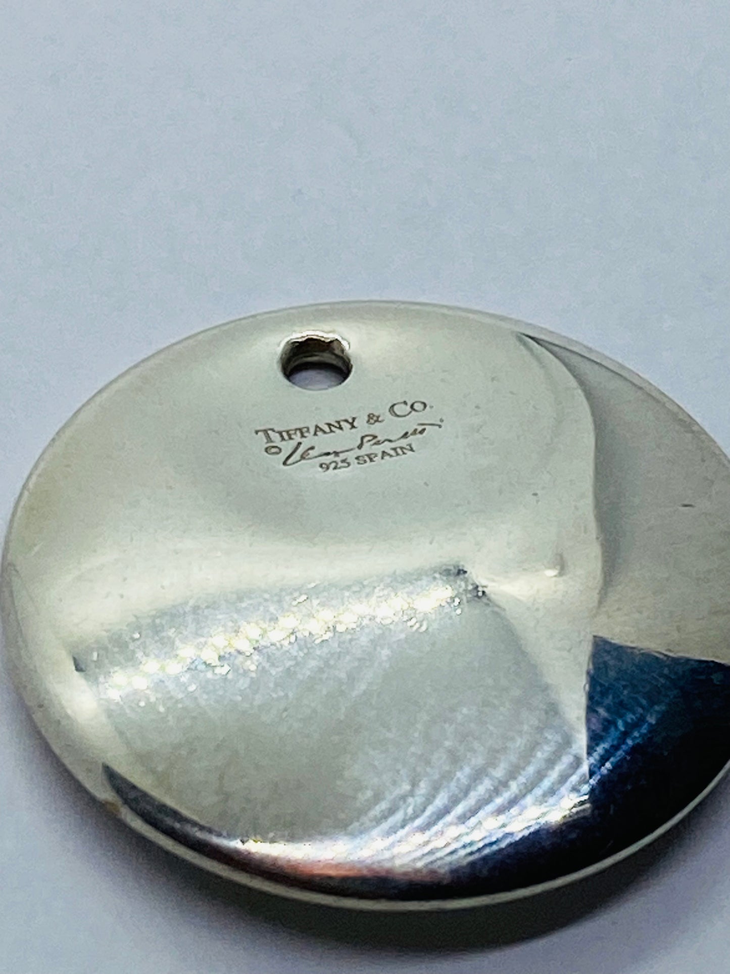 Tiffany & Co Elsa Peretti Sterling Silver 23mm Round Disc Pendant