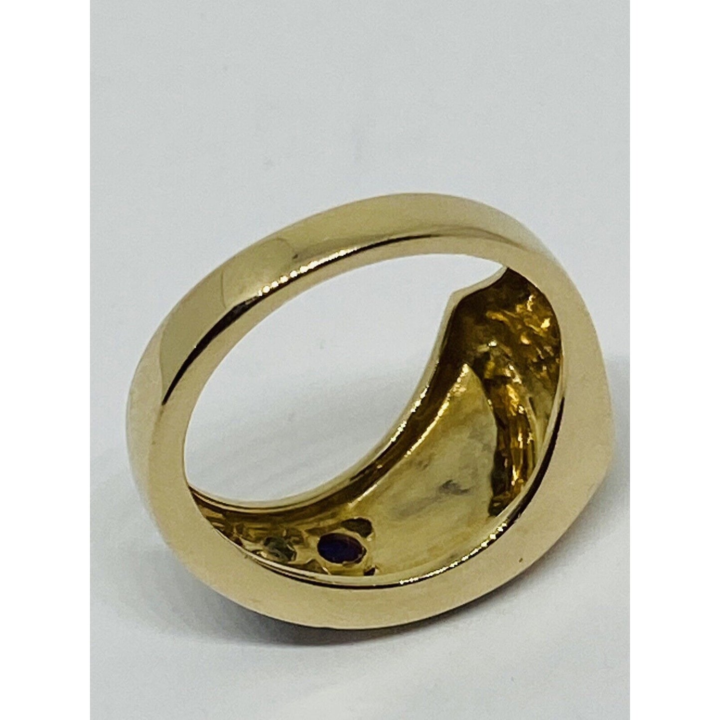 Kabana 14K Yellow Gold Natural Amethyst Topaz Pink Sapphire Mother Of Pearl Ring
