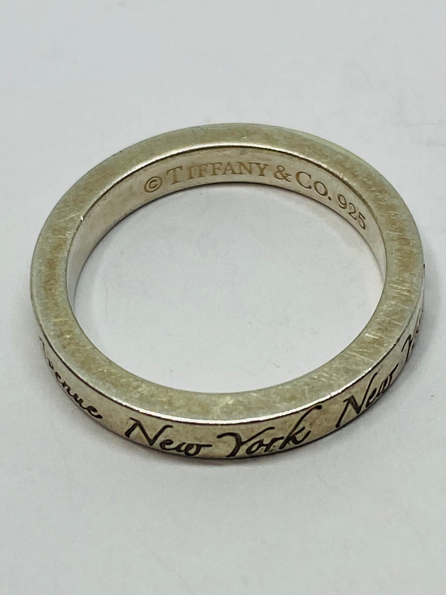 Tiffany & Co Sterling Silver Notes 925 Narrow Band Ring Size 5.25