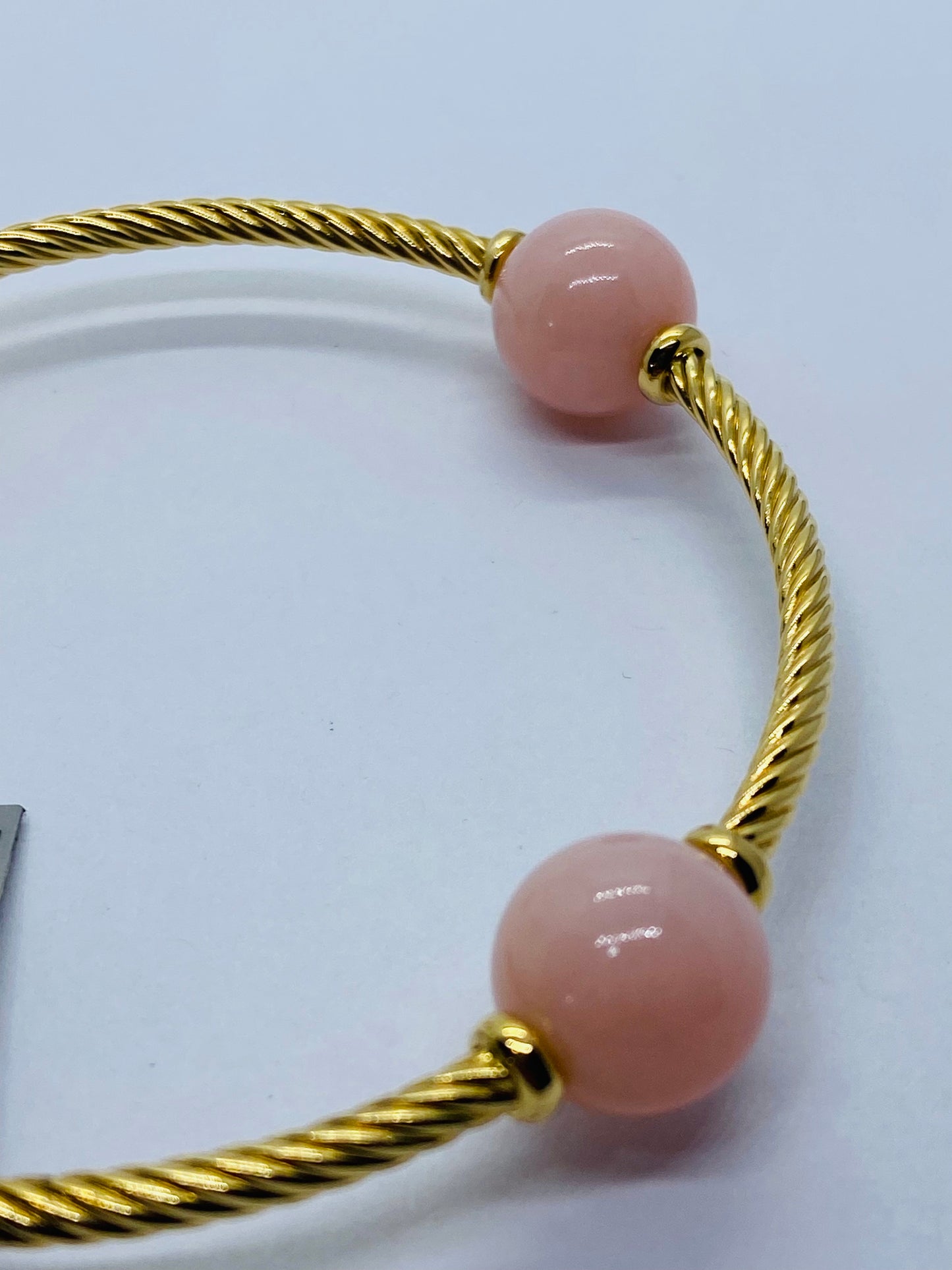 $2700 DAVID YURMAN NEW Mustique 4 Station Pink Opal Peach Moonstone 18K Gold