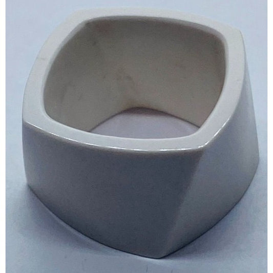 Tiffany & Co Frank Gehry Torque Wide Porcelain Ring Size 3.75