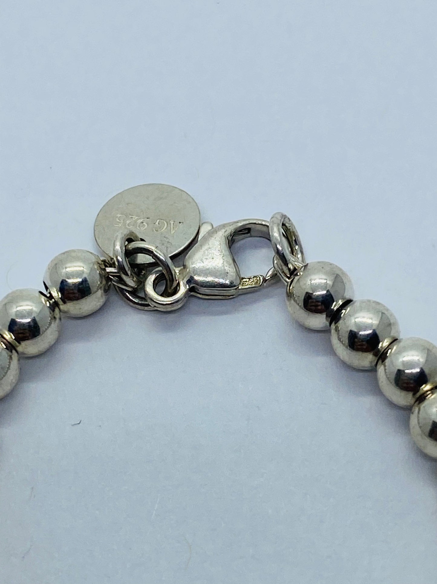 Tiffany & Co. Mini  Bow Bead Bracelet Medium Sterling Silver 925 7”