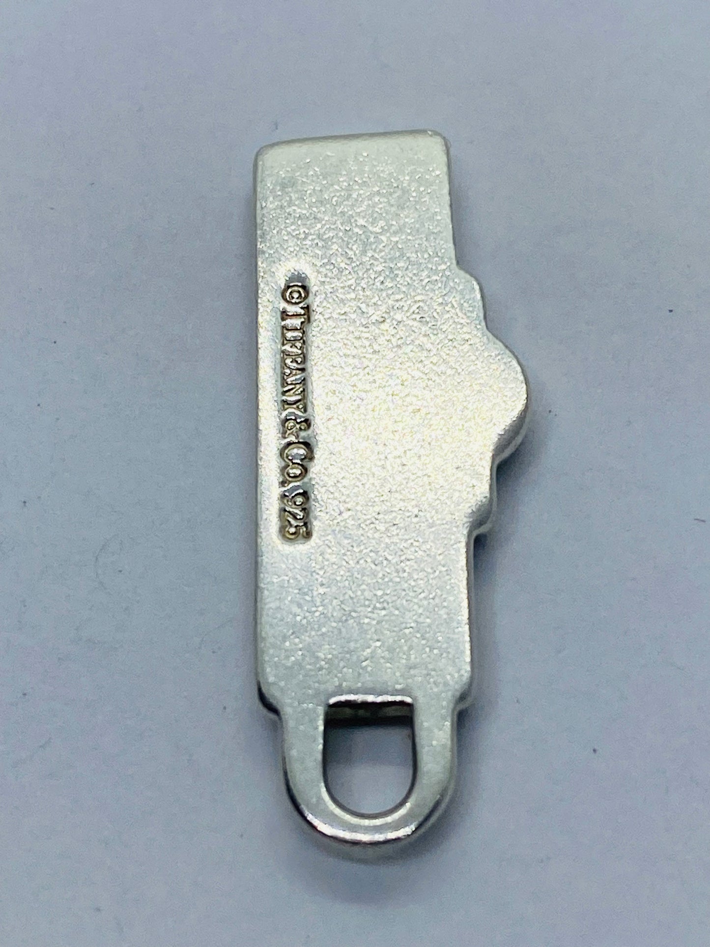 TIFFANY & CO STERLING RODEO DRIVE TAG CHARM OR PENDANT WITH ORIGINAL