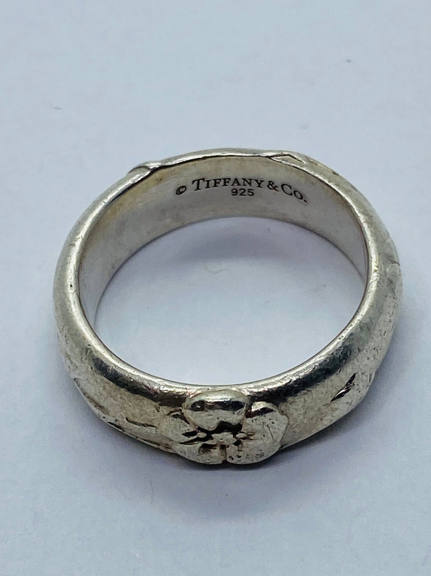 TIFFANY & Co. Nature Rose Flower Ring  Rare Sterling Silver Sz 5