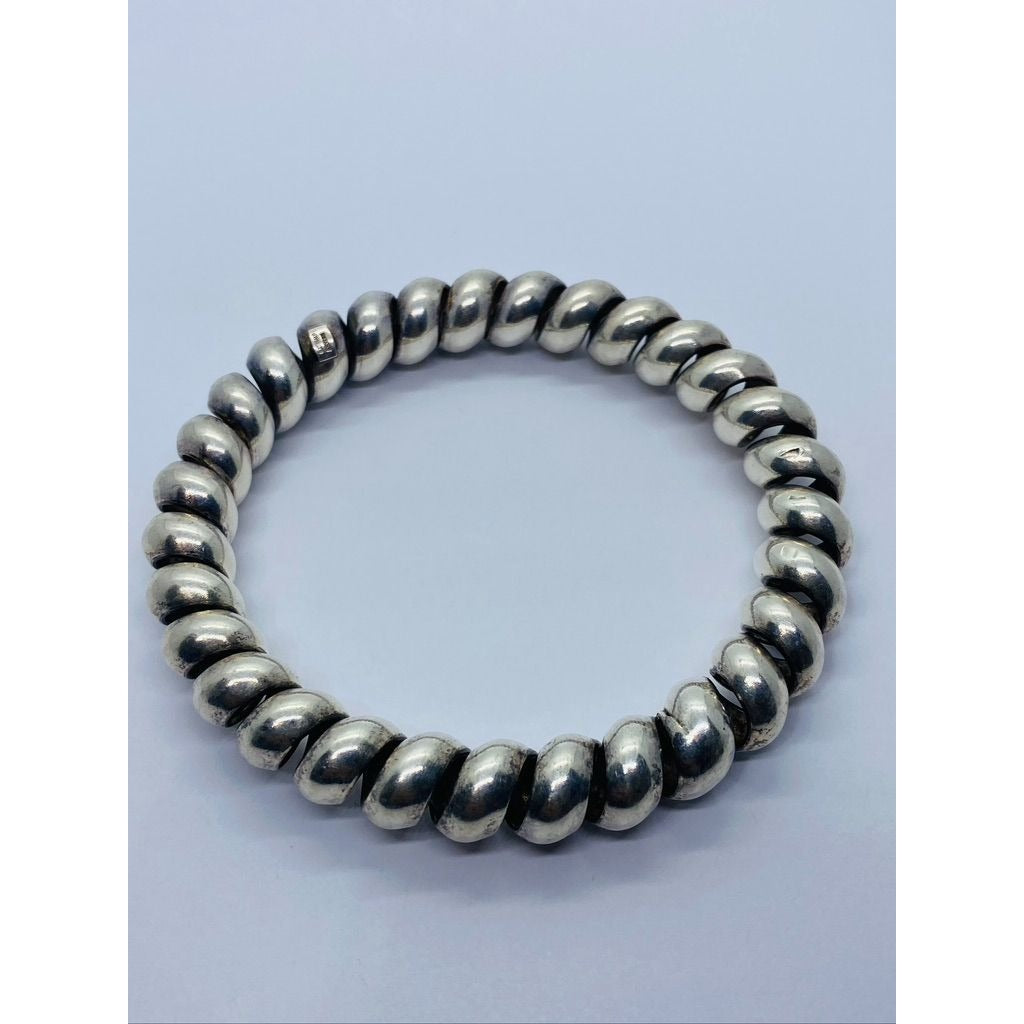 Tiffany & Co Spiral Sterling Silver 925 Bangle Bracelet 8"