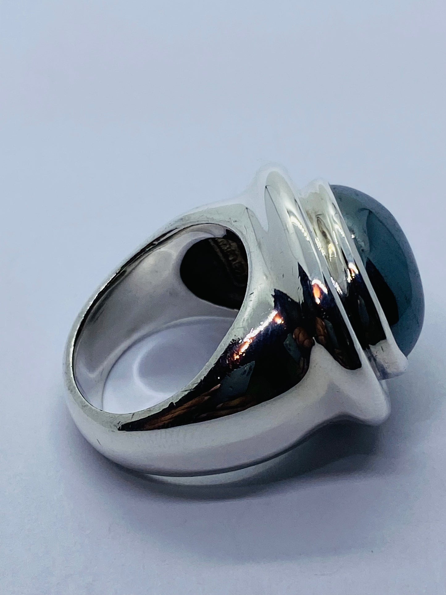 Tiffany & Co. Paloma Picasso925 Sterling Silver Cabochon Hematite Ring 7