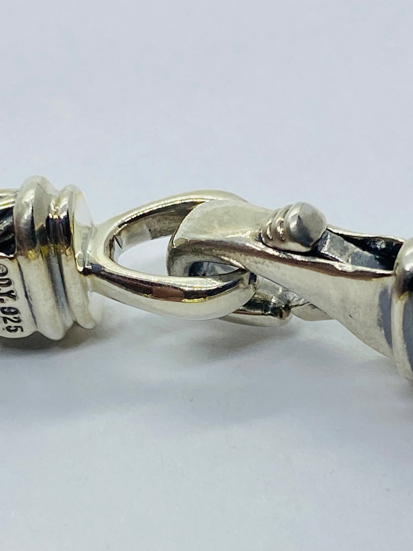 $4,000 David Yurman 14K Yellow Gold Silver Diamond Metro Double Cable Bracelet M
