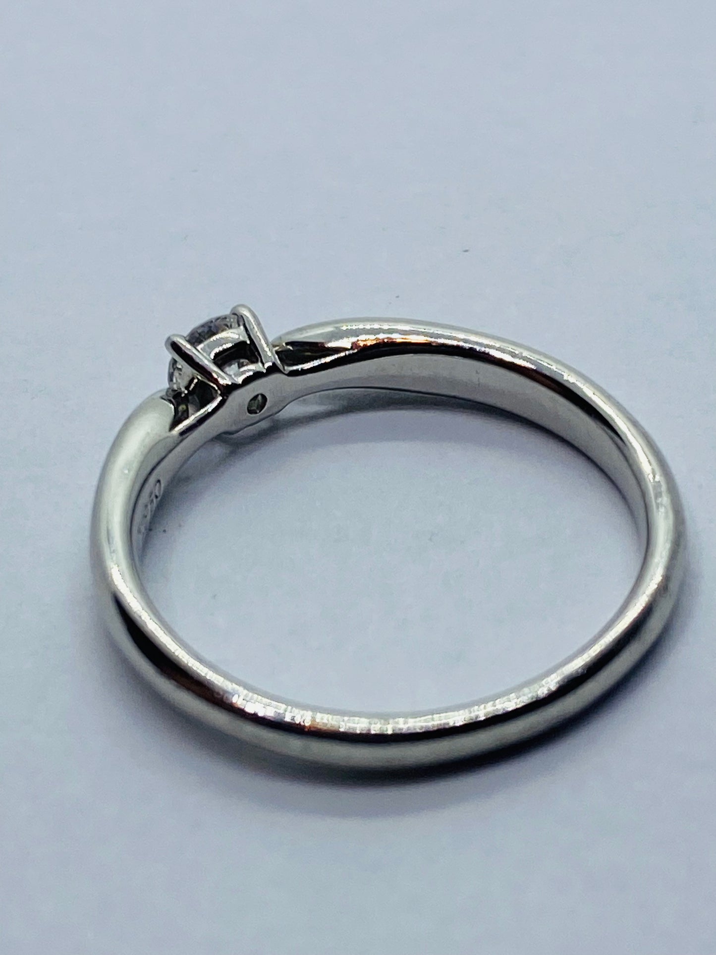 Authentic Tiffany & Co. Platinum And 0.17 CTW Diamond Solitaire Ring, Size 5