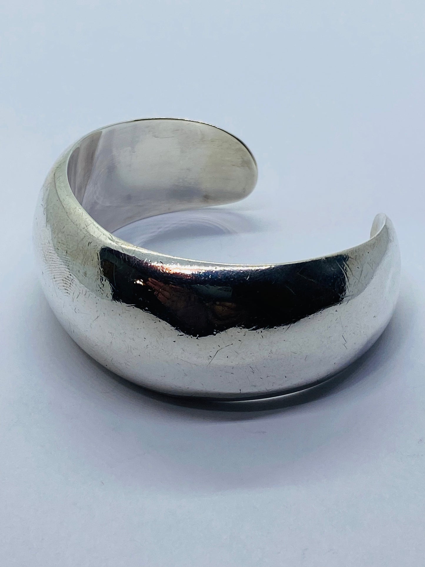 Tiffany & Co. 925 Sterling Silver Wide Cuff Bracelet 33G Size 6.25” 27MM Wide