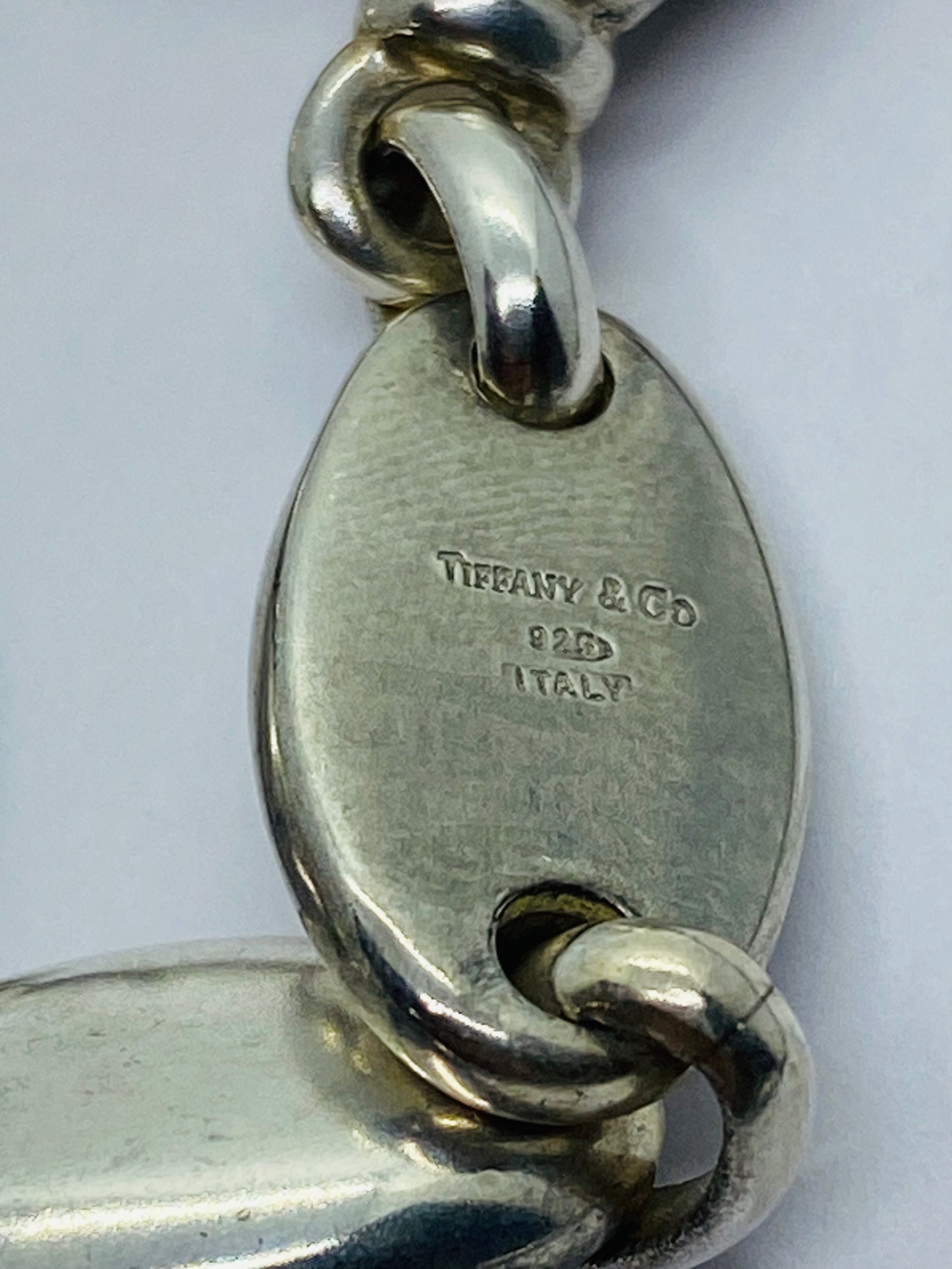 Tiffany & Co. Sterling Silver 925 Pebble  Oval Continuous 18” Necklace 116.6G