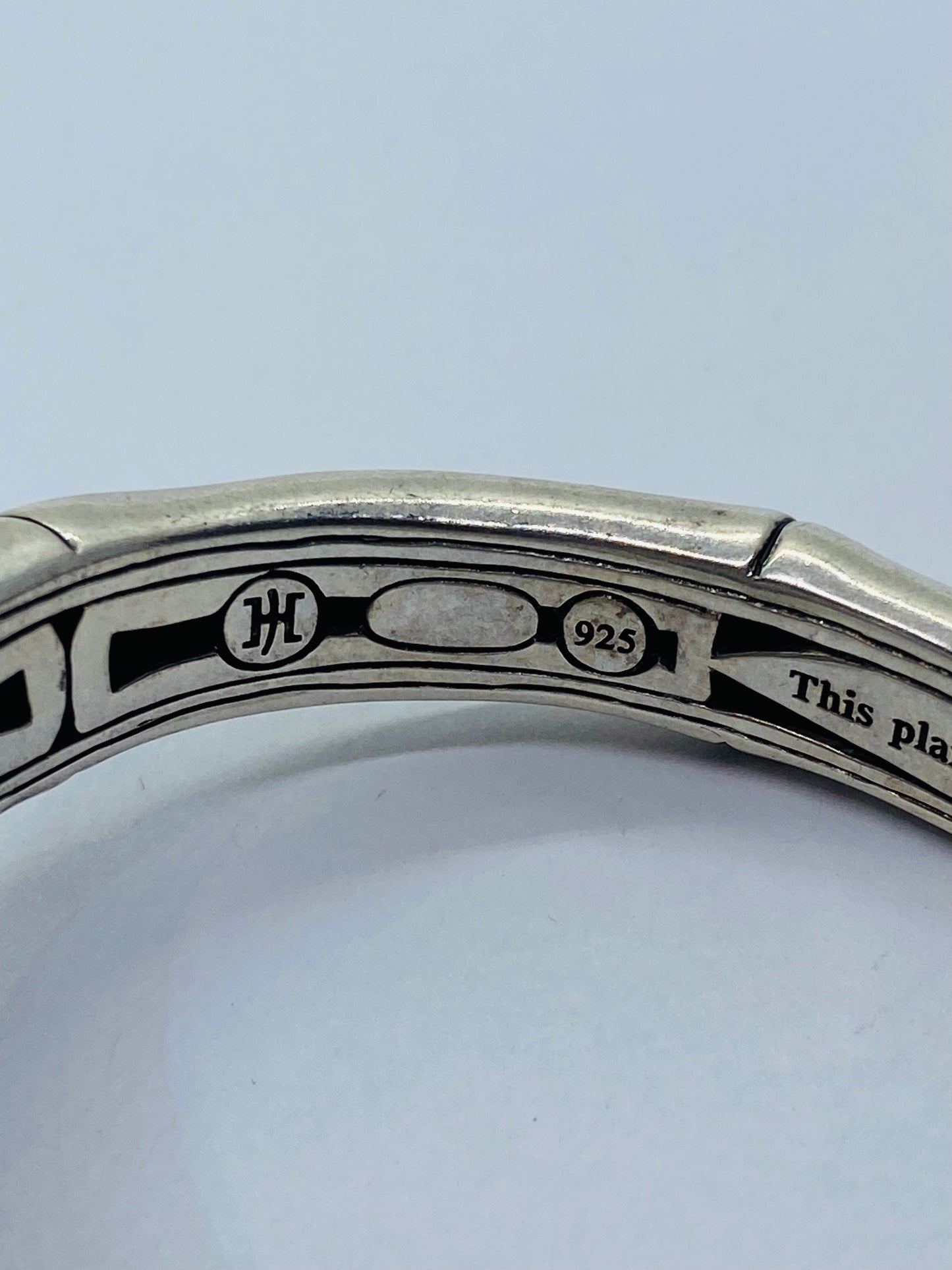 Retired Rare John Hardy Overlap Bypass Bamboo Moi Toi Bracelet Sterling Silver