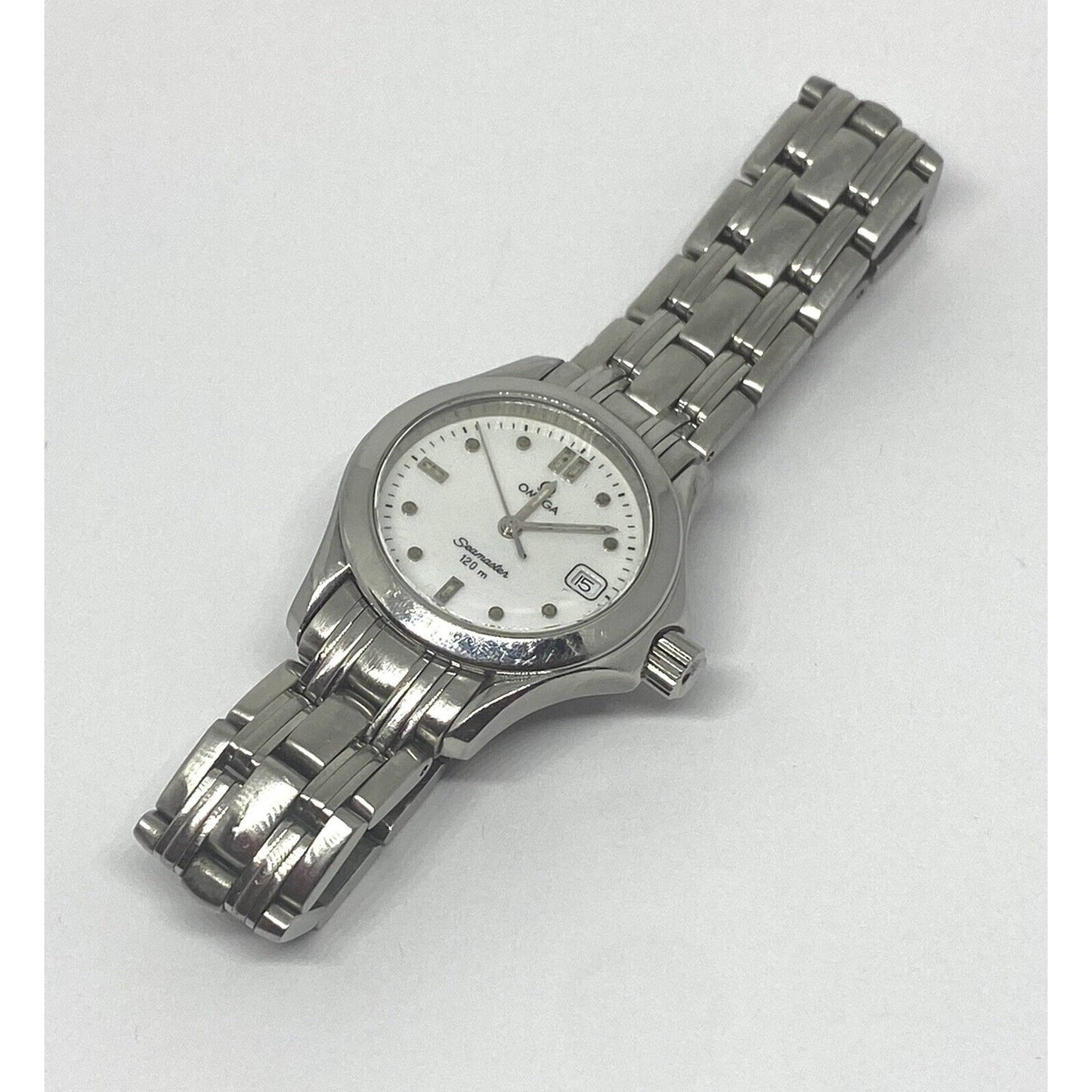 Authentic OMEGA Stainless Steel Ladies SEAMASTER Wristwatch 120 M