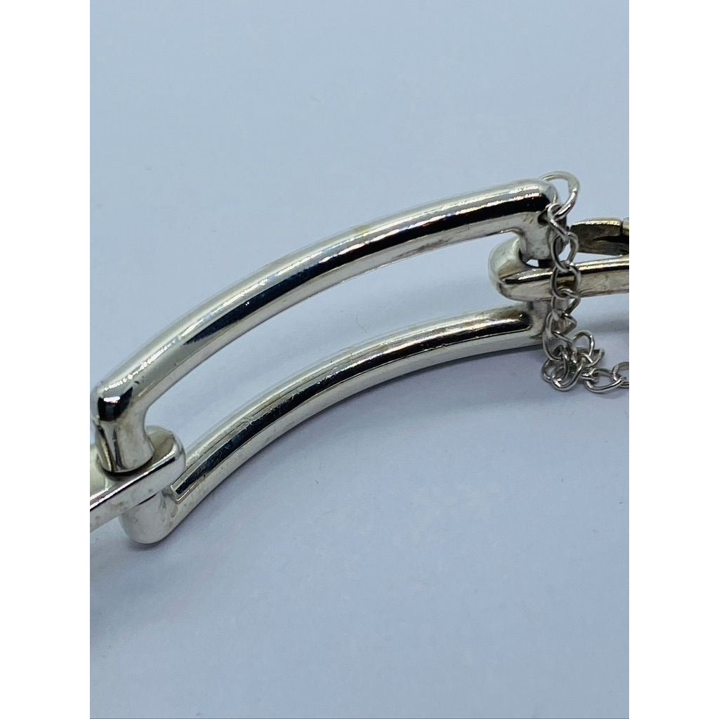 Tiffany & Co Silver Rectangle Link Bracelet Bangle 2002 Italy