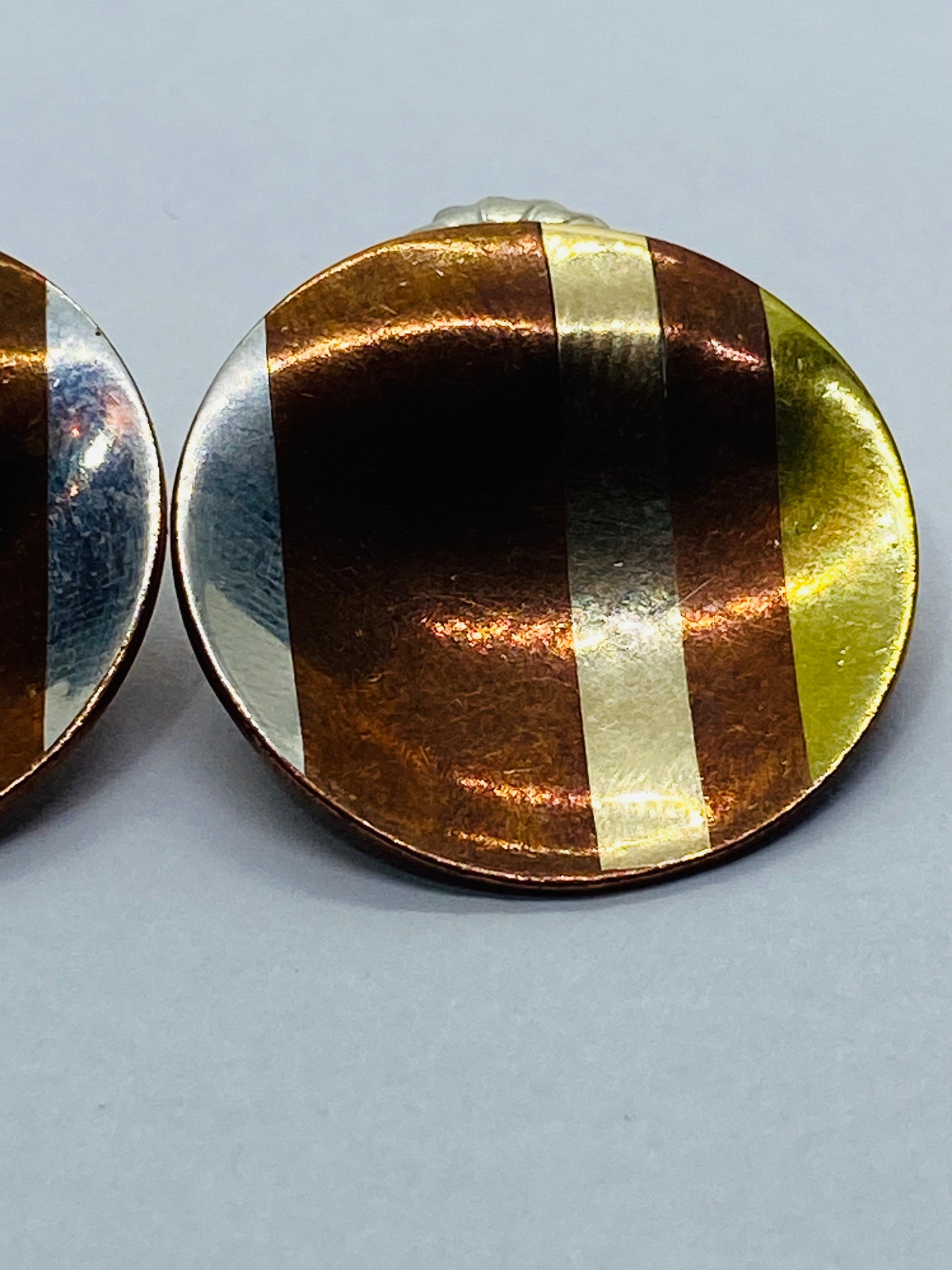 Tiffany & Co Signed Vintage Rare Angela Cummings Mixed Metal Earrings Pouch Box