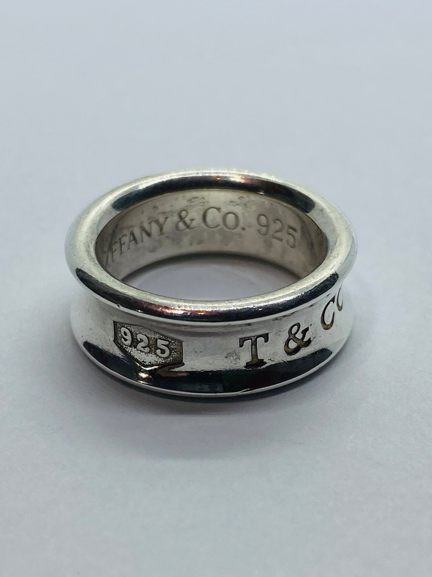 Tiffany & Co. 1837 Concave Size 3.75 Wide 6.5MM Band Love Ring Silver