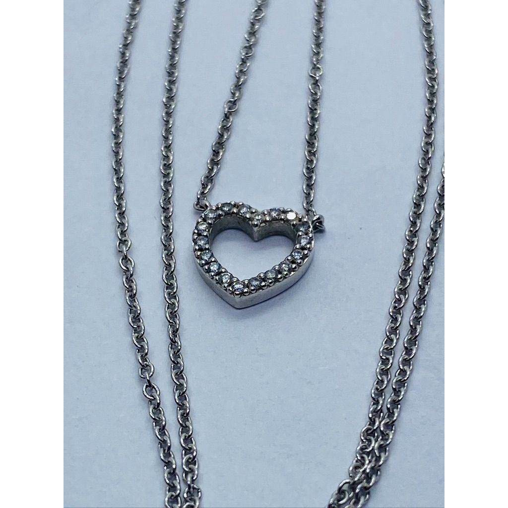 TIFFANY & CoTiffany Metro Heart Necklace 18K 750 Diamond 16"