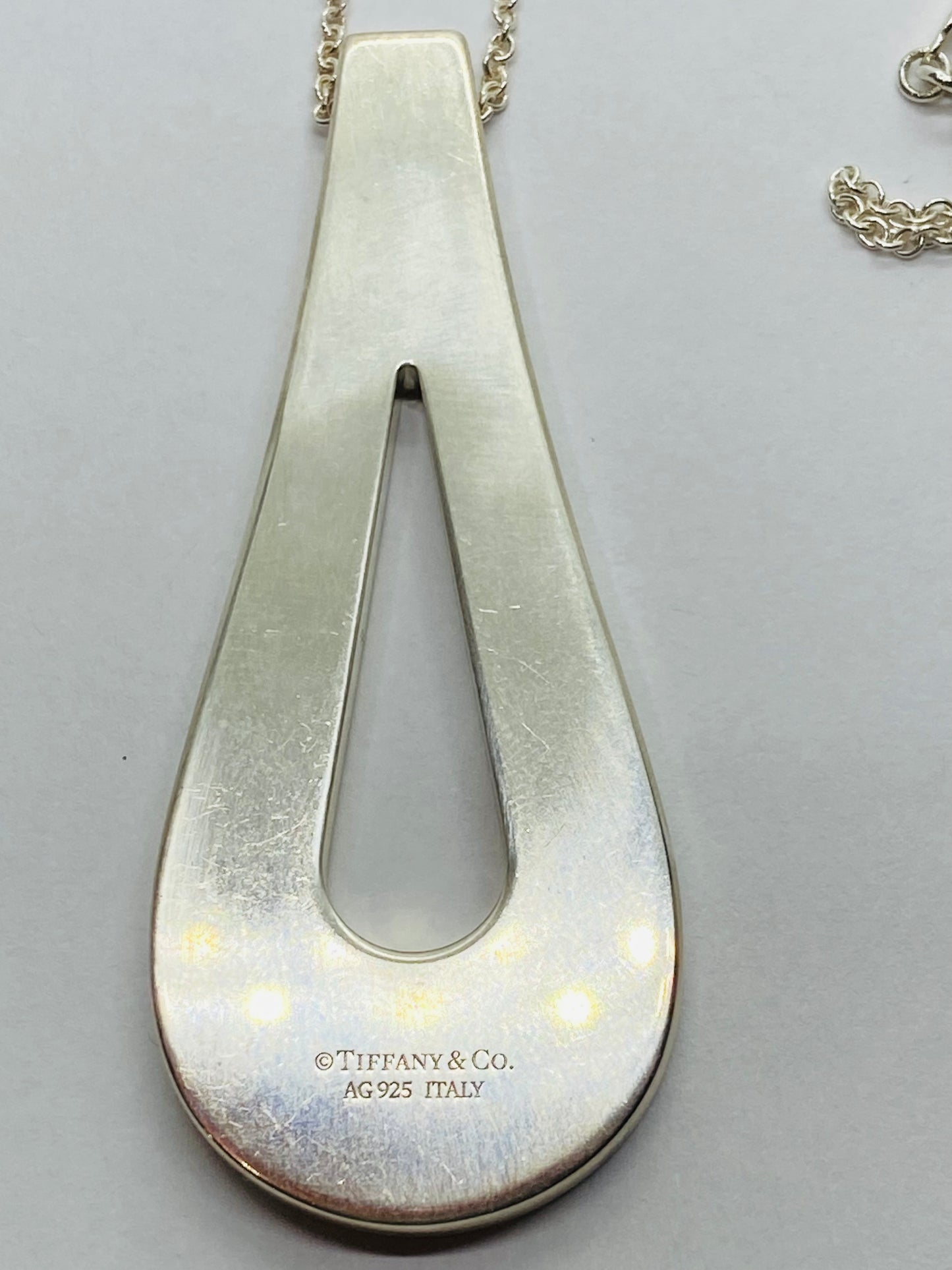 Tiffany & Co. Out of Retirement Large Loop Pendant Sterling Silver 28-30" chain