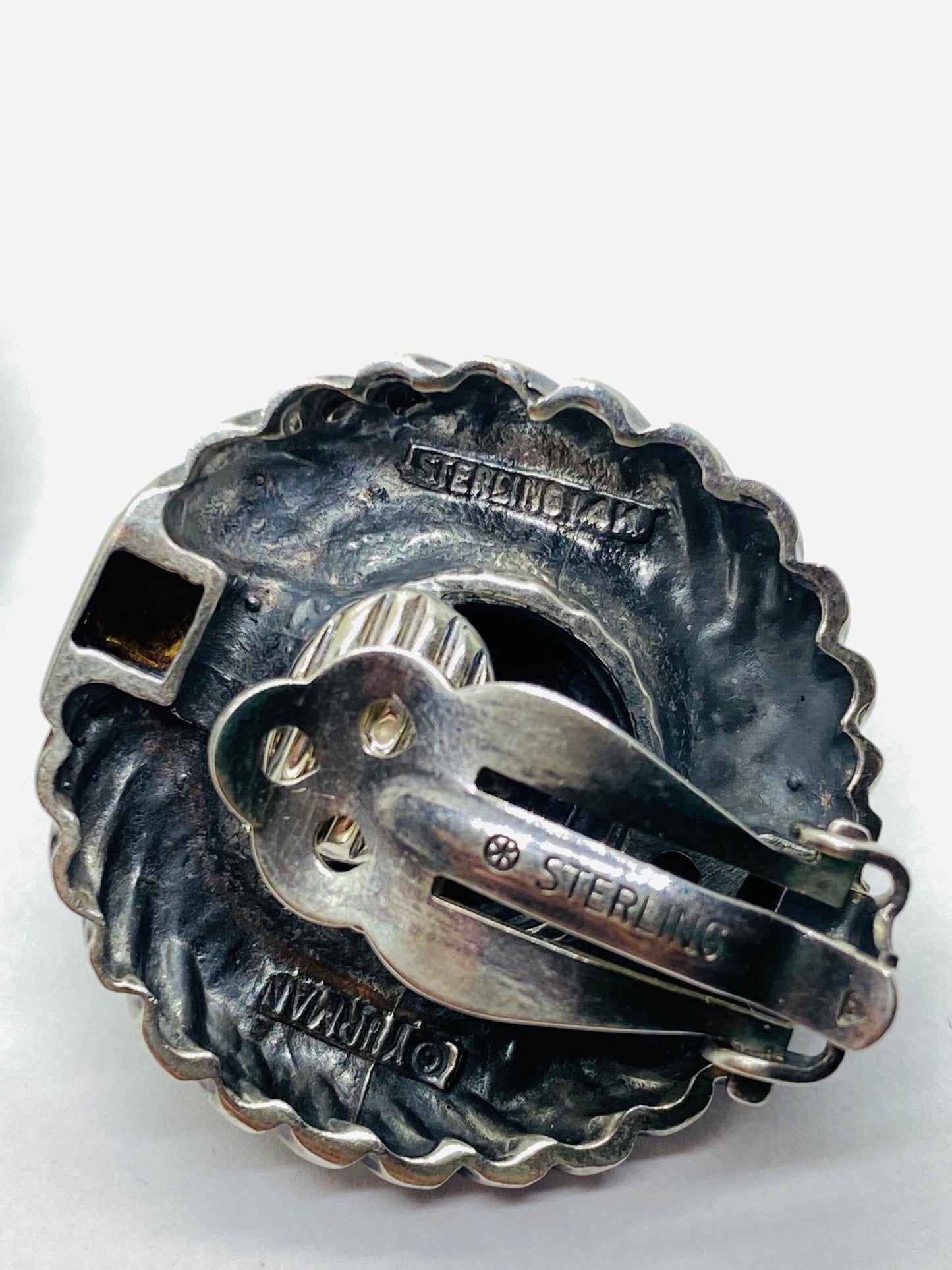 X-LARGE David Yurman RENAISSANCE CABLE Sterling Silver 14K Gold Clip-On Earrings