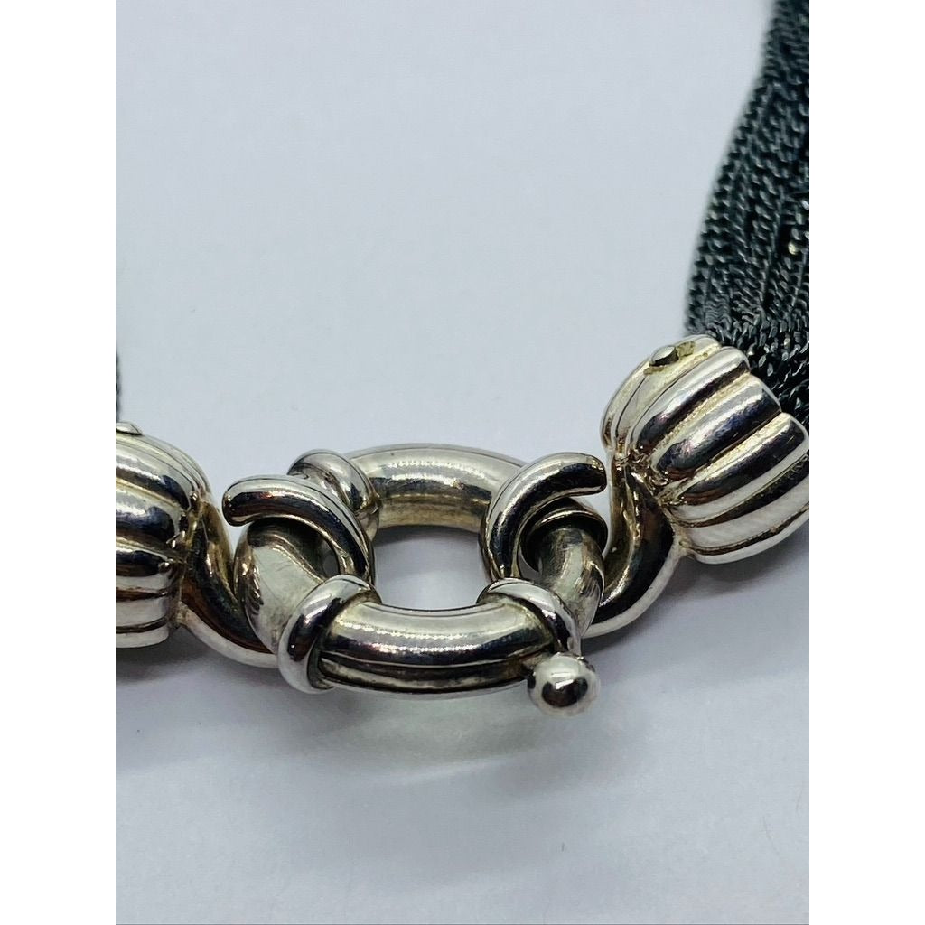 Tiffany & Co Braided Multi Strand 925 Sterling 8" Silver Bracelet